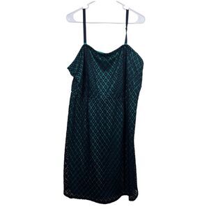 Lane Bryant Plus Size Blue Patterned Swim Dress